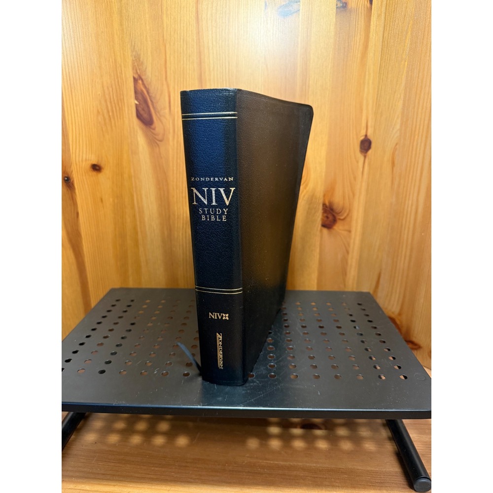 Zondervan NIV Study Bible Bonded Leather Black Hardcover ISBN 0310929571